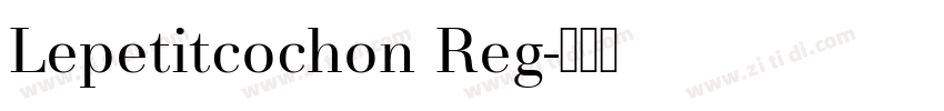 Lepetitcochon Reg字体转换